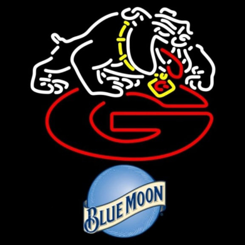 Custom Blue Moon Bulldogs Uga Logo University NCAA Beer Sign