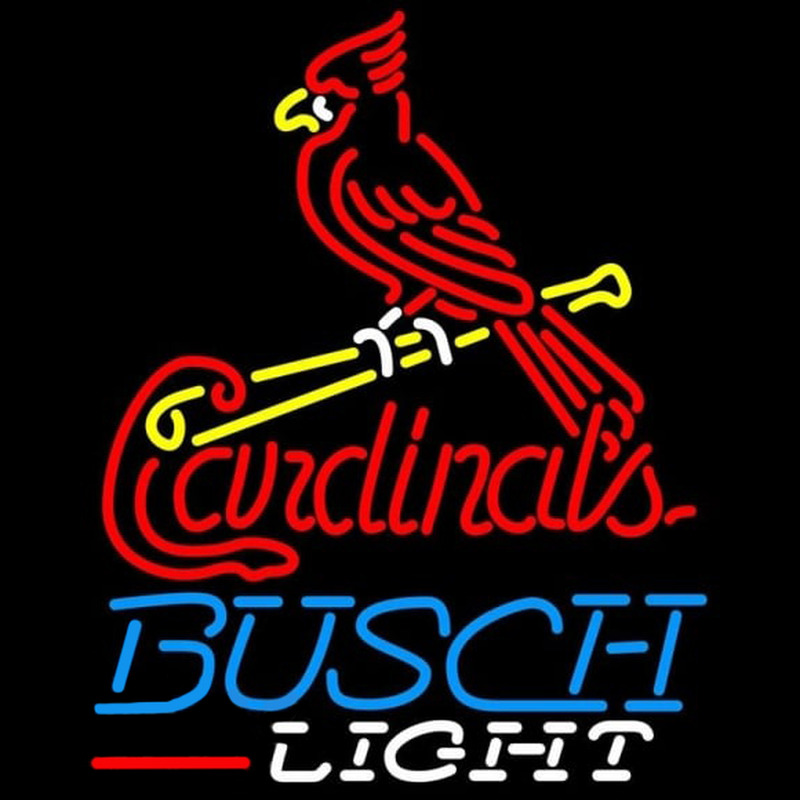 Saint St. Louis Cardinals Busch Beer Neon Sign Light Lamp –