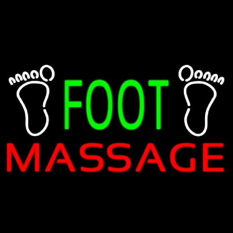 Custom Green Foot Massage With Logo Neon Sign Usa Custom Neon Signs Shop Neon Signs Usa