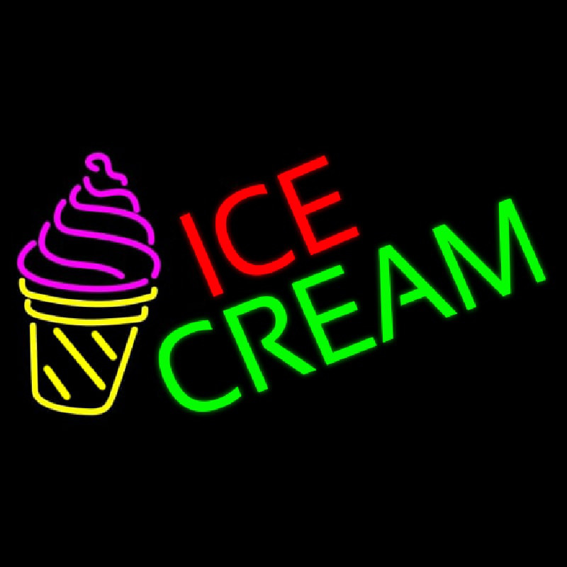 Custom Ice Cream Cone Image Neon Sign Usa Custom Neon Signs Shop Neon Signs Usa