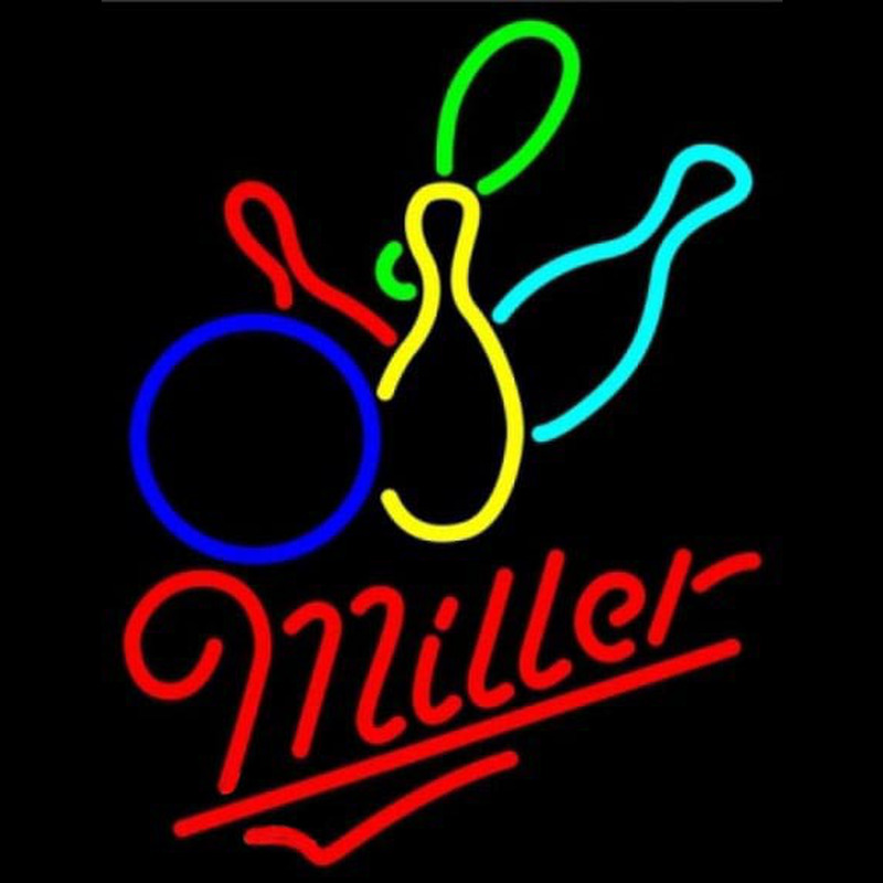 Custom Miller Colored Bowlings Beer Sign Neon Sign Usa – Custom Neon 