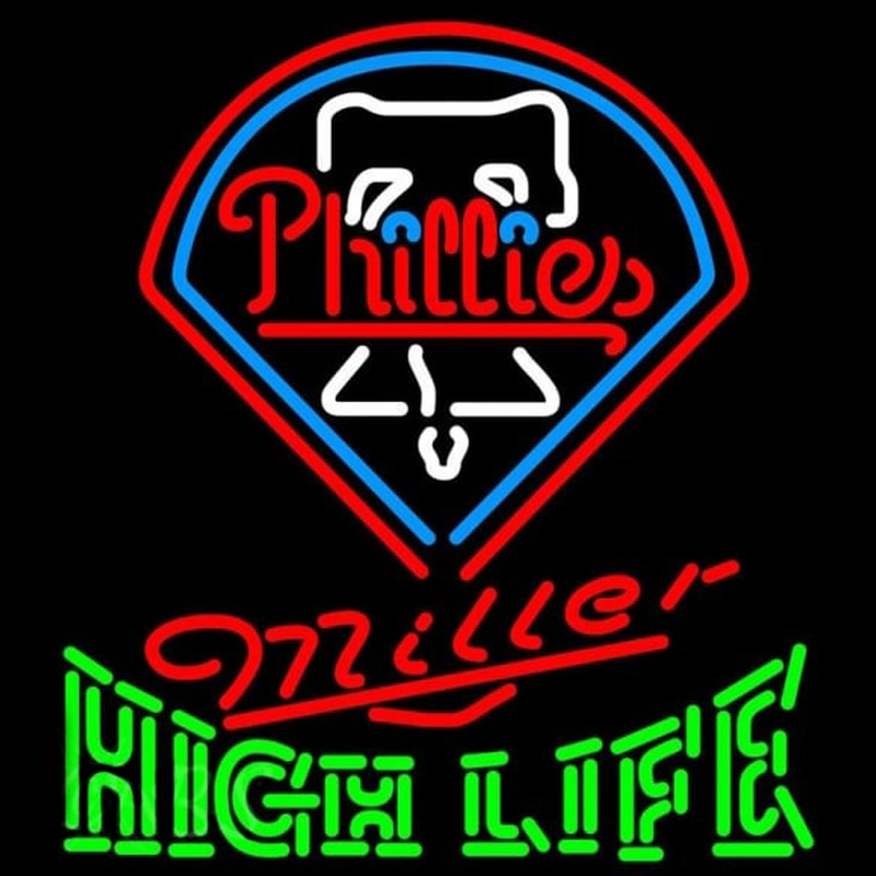 Custom Miller High Life Philadelphia Phillies MLB Beer Sign Neon Sign ...