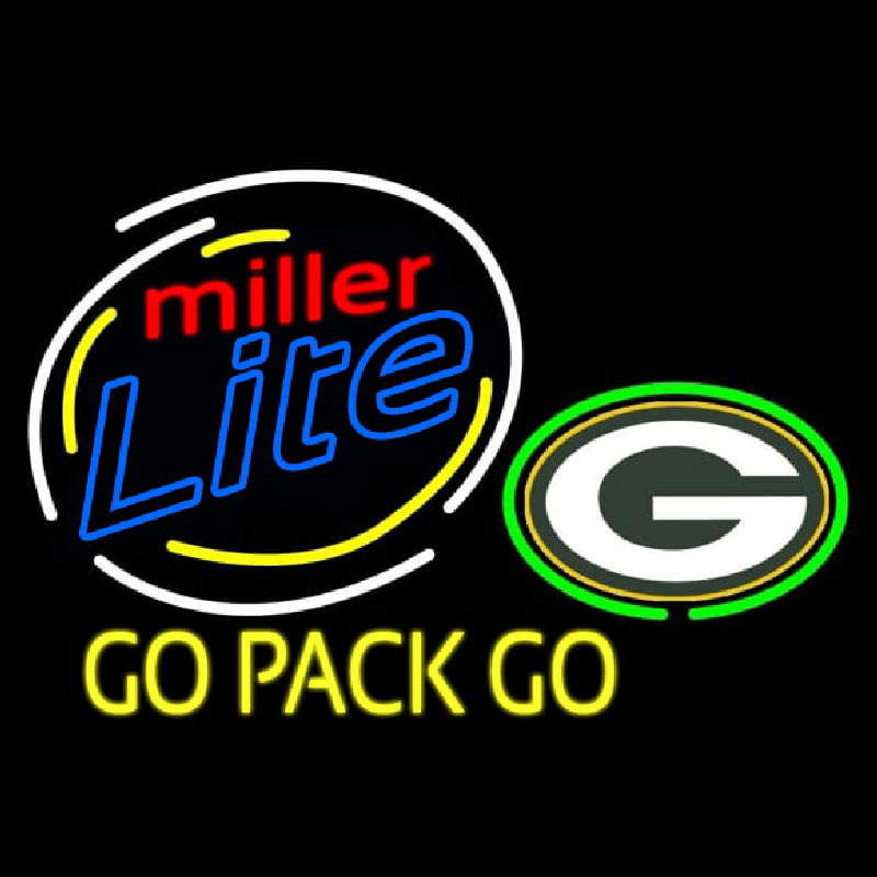 Custom Miller Lite Green Bay Packers Beer Neon Sign Neon Sign USA