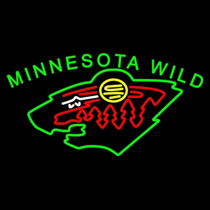 Custom Minnesota Wild Primary 2000 01 Pres Logo NHL Neon Sign Neon Sign
