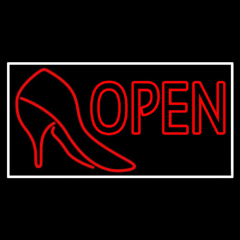 Custom Red Shoe Open Neon Sign USA Custom Neon Signs Shop Neon
