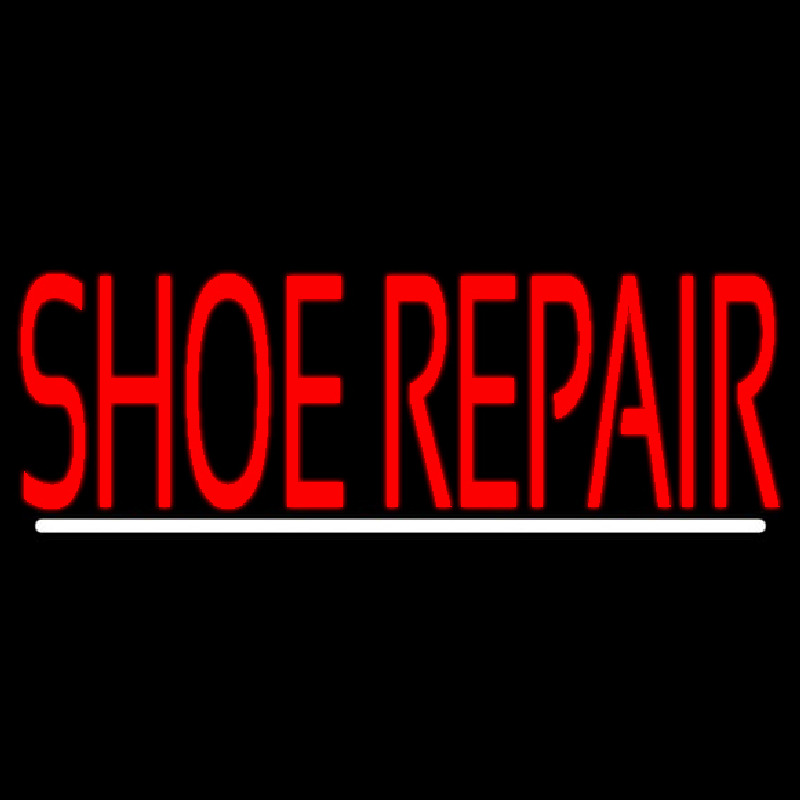Custom Red Shoe Repair With Line Neon Sign USA Custom Neon Signs Shop