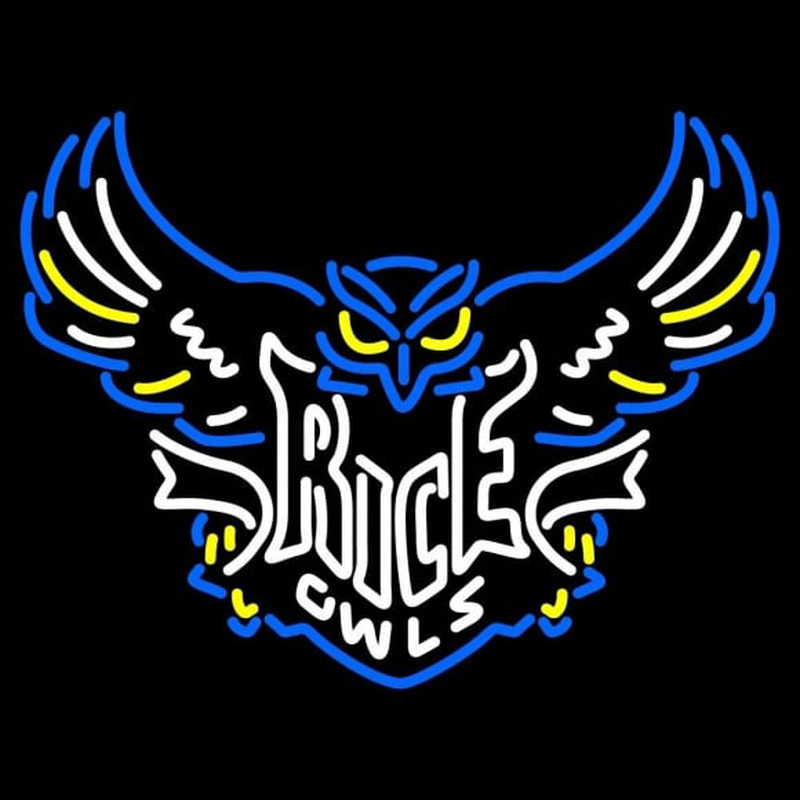 Custom Rice Owls Primary 2003 2009 Logo NCAA Neon Sign Neon Sign USA ...