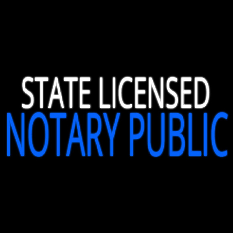 Custom State Notary Public Licensed Neon Sign USA Custom Neon Signs